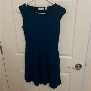 Blue A-Line dress with pockets